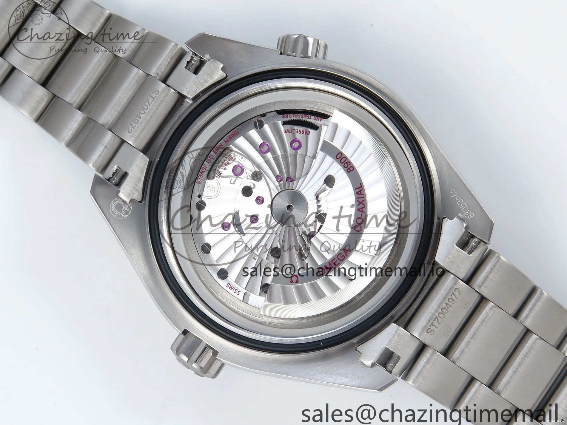 0223 WrinkleFree Seamaster Planet Ocean 600M 43.5mm SS SCF 1:1 Best Edition Black Orange Bezel Black Dial on SS Bracelet A8900 Super Clone 7682